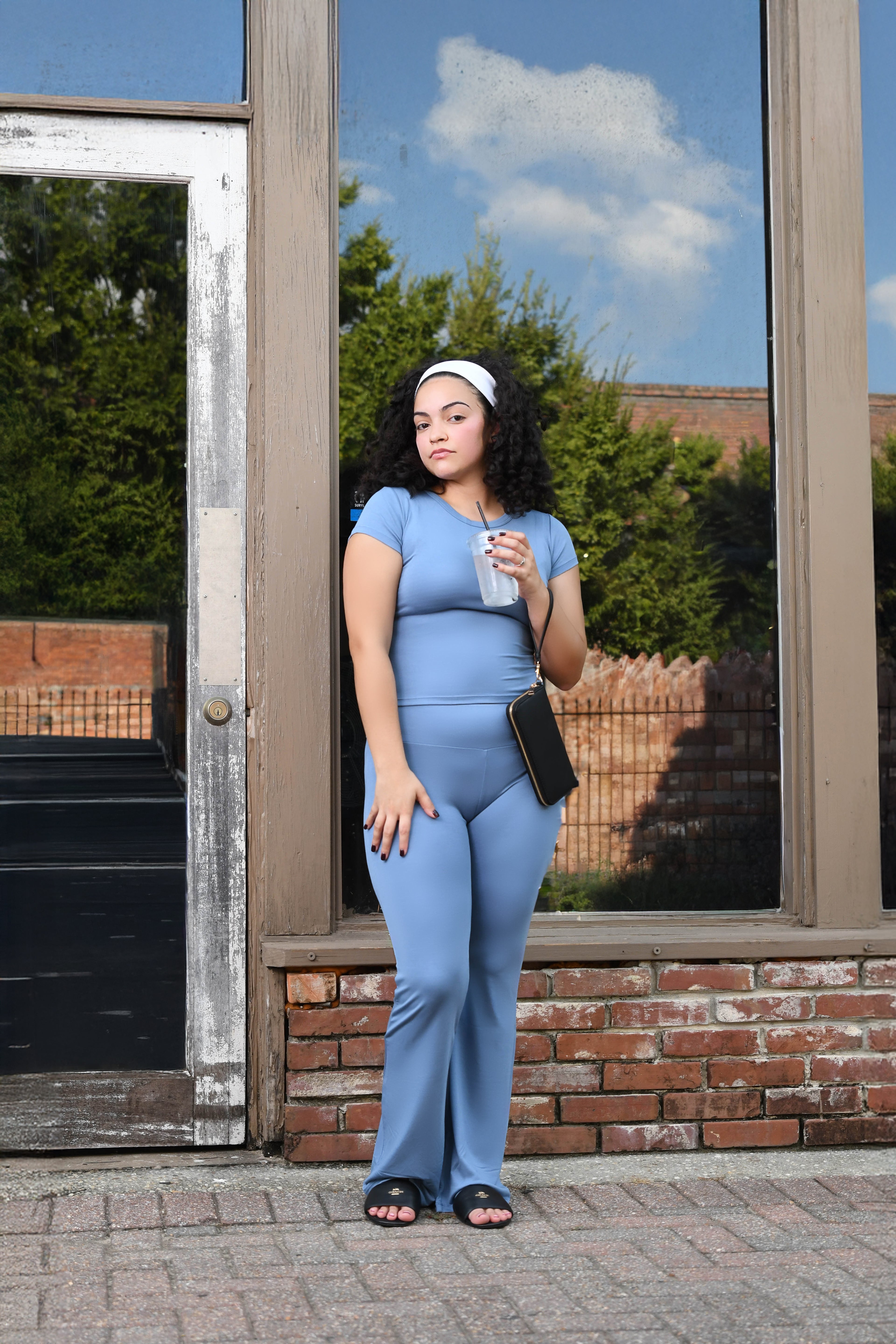 Classic Modal Crop  - Slate Blue